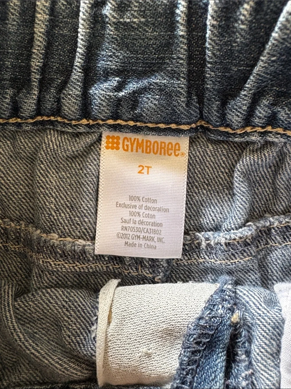 Gymboree Girls Dark Wash Denim Skirt with Snowman Embroidery EUC 2T